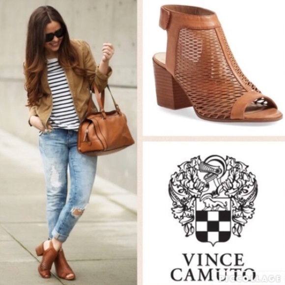 Vince Camuto Shoes - Vince Camuto Lavette Perforated Peep-toe Booties